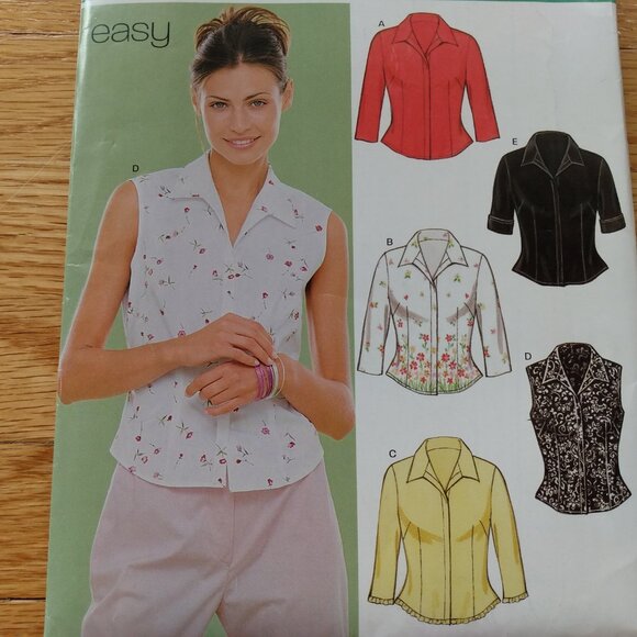 Blouse Sewing Pattern Size 8-18 Sleeveless Shirt New Look 6952 UNCUT - Picture 3 of 8